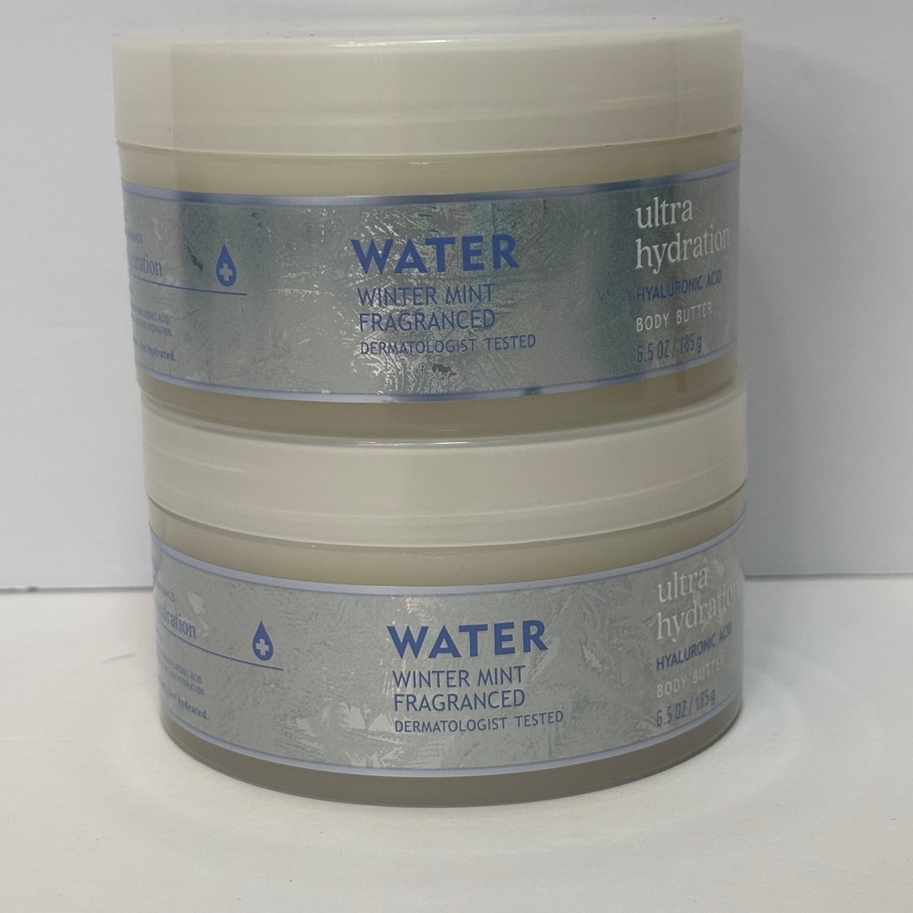 Bath & Body Works Water Winter Mint Body Butter Lot of 2 NEW 6.5 oz - Picture 5 of 12